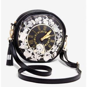 Loungefly Disney Alice In Wonderland Clock Crossbody Bag